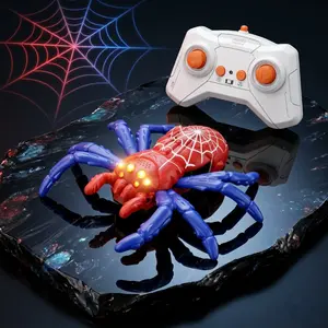 2026 Wall Climbing Spider Remote Control Toy Rechargeable LED RC Robot for Kids Boys Girls Birthday Easter Gift