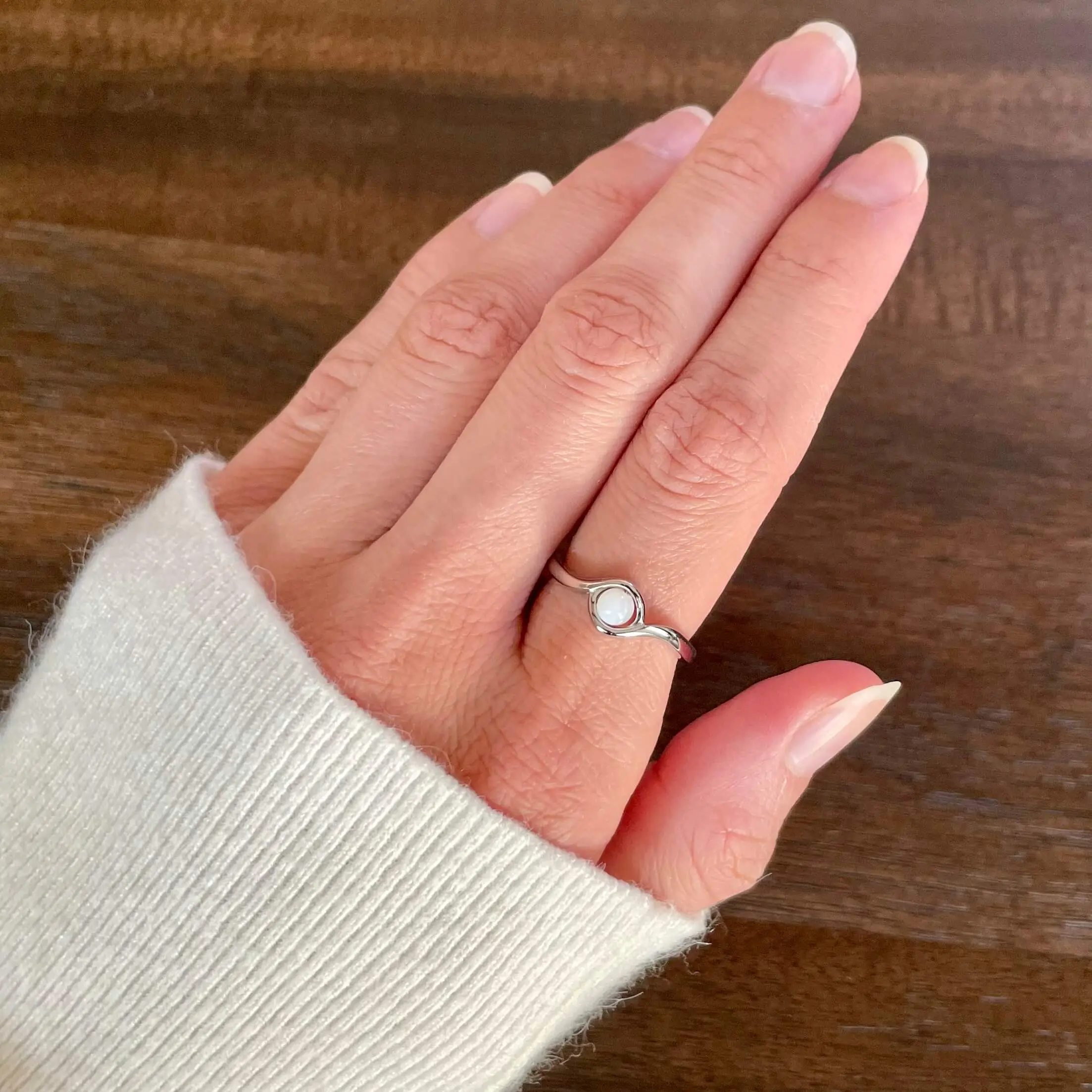 Daydream waterproof fidget ring, worry ring, spinner ring, shell pearl