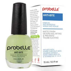 Probelle Anti-Bite, Nail Biting Treatment for Kids & Adults to Quit habit, No Bite Nail Polish Deterrent, Thumb Guard & Prevents Finger Sucking, Bitter Taste Nail Care, For Ages 3+, 0.5 fl oz (15 ml)