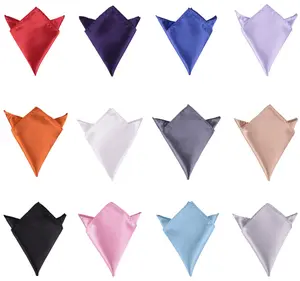 12 Pack Pocket Squares for Men, Solid Color Pocket Square for Wedding, Business, Formal Events and Suit Accessories, 8.5 x 8.5 Inch