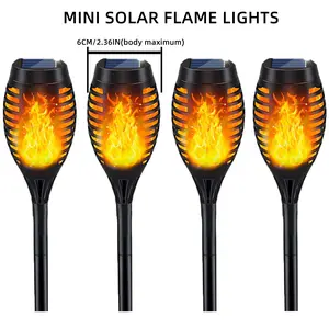 Flame Effect LED Torch Lights Set of 4/10, Outdoor Garden Lawn Decorations, 12led Flame Lamp for Yard & Patio Lighting, Solar Ground Light, Solar Outside Lights