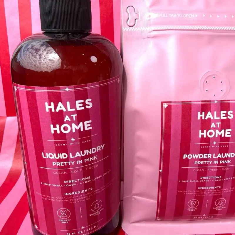 HALES AT HOME LAUNDRY COLLECTION- liquid, laundry detergent and powder, laundry detergent options!
