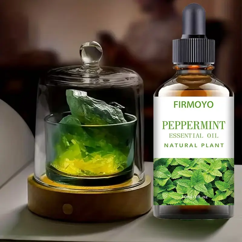 Peppermint Essential Oil - Refined, Pure Natural - Moisturizing, Nourishing, Therapeutic, Wellness, Healing, Calming Aroma, Soothing Oil - Suitable for Skin, Hair, Nail Care, Bathing, Aromatherapy Diffusers - For Massage Use