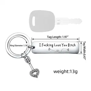 Best Friend Keychain for Women,Easter IdeasStainless Steel Key Chain Engrave I Fking Love YouBith Birthday Christmas Friendship Gift for BestieBest Friends Female Bff perfect daily accessorykeychain for car keys