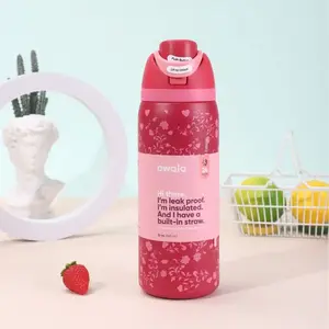 (Pre-Oder 15-20 days) Owala FreeSip Water Bottle Love Letter Special Edition RED