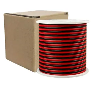 1 Box 16-30 AWG PVC tinned copper Electrical Wire Kit, Red Black Color double parallel wire, Tinned Copper wire,12V/24V/36V,For DIY Projects,LED Wire,Home Electrical,Power Wiring,electronic equipment，Car Speaker Wire