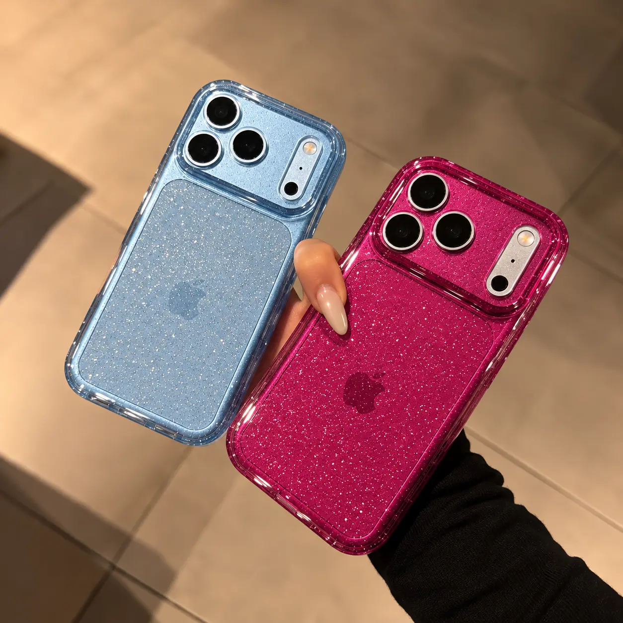 Glitter Clear Case for iPhone 18 Pro Max 17 16 15 14 13, Ultra Slim Thin Sparkly Case Soft TPU Shockproof Anti Scratch Protection Case