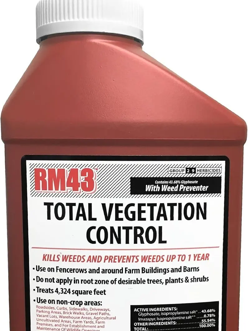 Ragan & Massey 15044 32 oz RM43 Total Vegetation Control for Brush, Roadside, Vacant Lot, Vine & Spot Management, Brush Control, Roadside Control