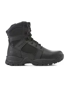 Kiwi Rugged Black Action Leather 7" Zipped Water Resistant Tactical Boots [R62300]