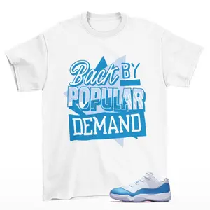 Throwback Sneaker Shirt White to Match Jd 11 Low University Blue