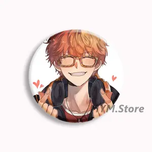 Anime Game Mystic Messenger Button Pin Yoosung Zenny 707 Jumin Saeran Brooch Badge Bag Decor Accessories Fans Collect Gifts