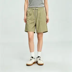 Free Feeling, Full 3D Cutting Design – Women's Elastic Waistband Shorts, Moisture-Wicking Nylon, Split Design for Visual Layering – Summer Essential