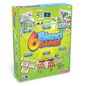 Junior Learning  6 Blend Games for Grade PK Plus, Multi Color