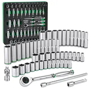 #SpringGlowUp SK 1/4" Drive Socket Set with 160-P Ratchet, 52-Piece, SAE & Metric, SuperKrome Finish, Premium CR-V Construction, with EVA Foam Tool Organizer