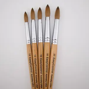 Kolinsky Premium Acrylic Nail Brush ( size #12,#14,#16,#18,#20 )/ cọ đắp bột thượng hạng có bấm và chưa bấm / free khắc tên .