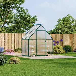 Garvee Polycarbonate Greenhouse 6 x 4 Feet with Aluminum Frame, Durable Outdoor Greenhouse, Quick Assembly Structure and Roof Ventilation, Large Greenhouse for
