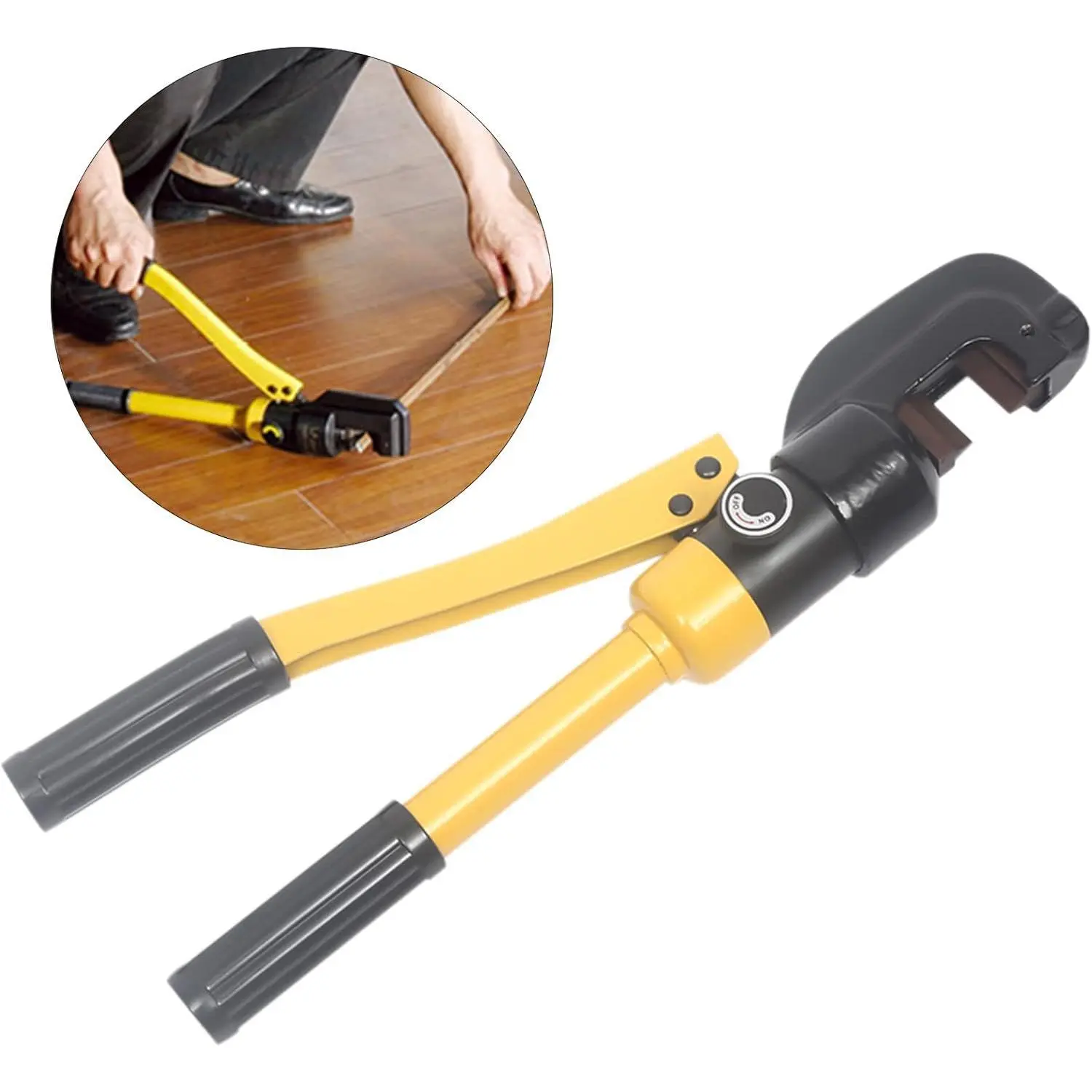 Hydraulic Rebar Cutter, 12 Ton Steel Bolt Chain Cutting Tool Heavy Duty Hydraulic Bolt Cutter 4mm to 22mm w/Case Portable Handed Hydraulic Cutter For Rebar Cutting