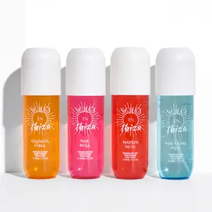 SOLO EN IBIZA 4-Piece Summer Body Mist Bundle - Full Size Hair & Body Fragrance Set with Pistachio, Plum, Pear & Dragon Fruit (4 x 6.1 fl oz)