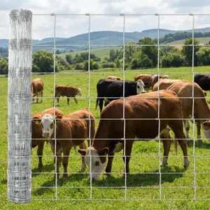 GAOMON 5FT x 164FT High Tensile Field Fence Roll, Fixed Knot Galvanized Livestock Fencing for Cattle, Goat & Deer, Class 3 Zinc Coated Farm & Ranch Pasture Wire