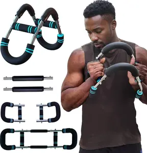 Arm Trainer,Twister Arm Trainer Adjustable Strength & Power Twister Bar for Chest & Arm Strength Training Workout, Portable Home Gym Fitness Equipment for Men, Ideal Upper Body Workout Machine with Shoulder Muscle Training and Spring Resistance