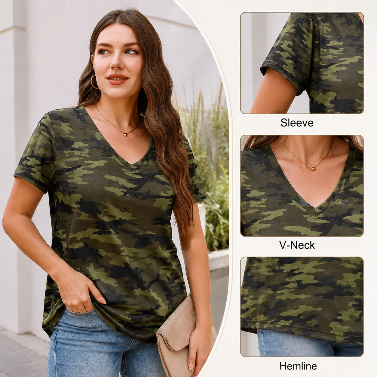 WIHOLL Women's 2026 Summer Blouse - Lady's V-Neck Short Sleeve Lightweight Printed Top, Stylish Women's Fashion Outfit for Dressy Casual Vacations, Dressy Tops, Women's Tops