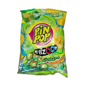 Pin Pop K-BZOON Lollipops Lime Apple & Mango Flavor 24 pcs – Sour Candy Ecuado