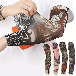 10 Pcs Breathable Knit Sleeves, Unisex Floral & Geometric Patterns, Outdoor Cycling & Casual Wear, Durable Fashion Sun Protection Sleeves, Sports Arm Sleeve, Uv Arm Sleeves