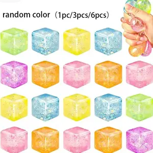 Aurora Soft Cube Pressure Balls, 1/3/6pcs Set, Slowly Rising Sensory Bundle Toy, Ideal for Teens & Kids, Perfect Gift for Birthdays & Parties