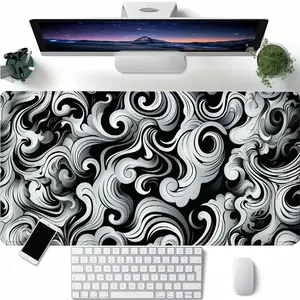 Abstract Pattern Mouse Pad, 1 Count Rectangle Gaming Mouse Pad, Non-slip Rubber Base Desk Pad for Desk Laptop Gaming Desktop
