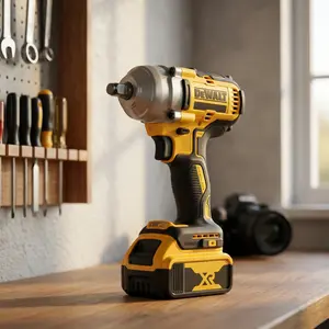DEWALT DCF9001/2-inch brushless cordless high torque impact wrench kit and DEWAL 20V power tool ultra long battery charger professional grade electric screwdriver