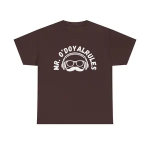 Mr. O'Doyalrules Mustache & Headphones Tee | Retro Logo T-Shirt