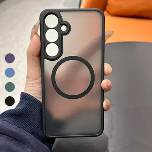 Matte Translucent Magnetic Protective Case For Samsung S25 FE A07 A17 5G Lens Protect Wireless Charging Shockproof Cover Cellphone Accessories Casing