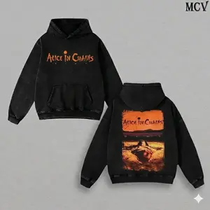 90s Grunge Rock Album Inspired Washed Hoodie, Vintage Acid Wash Band Style Pullover