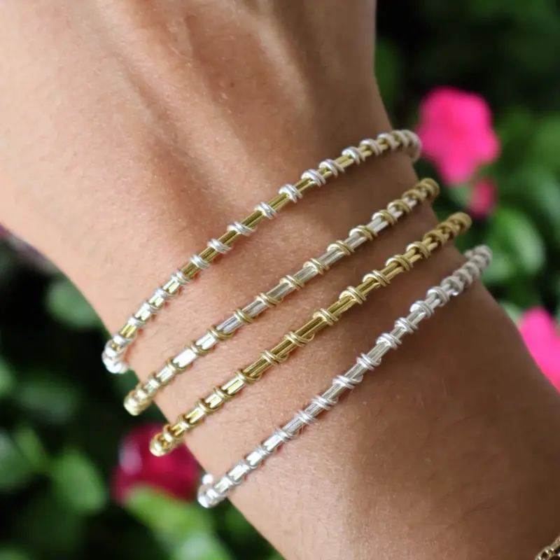 Two Toned Wire Wrapped Bracelet Two Toned Wire Wrapped Bracelet
