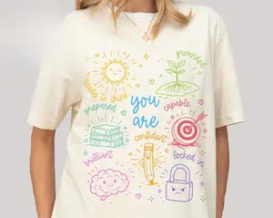 Comfort Colors Inspirational Doodle Test Day Shirt, Teacher Testing Tee, State Testing T-Shirt, Testing Coordinator Shirt, Teacher State Testing TShirt