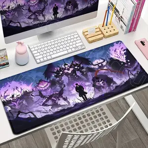 [Sale off up to 45%] [Free Ship] New Cool Wallpaper Anime Solo Leveling Mousepad Computer Game Locking Edge Non-slip Mouse Pad Laptop Gaming Keyboard PC Desk Pad