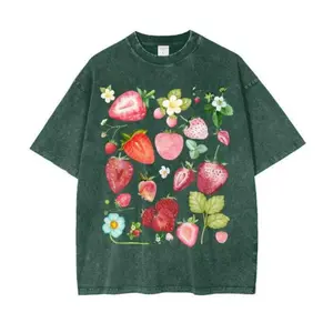 Strawberry TShirt, Boho TShirt for Festivals, Fruit TShirt, Shirts With Food On, Funny Strawberry Shirt, comfort t shirt