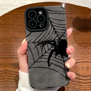 Spider Web Pattern Phone Case, 1 Count Anti-drop Phone Protective Cover, Phone Accessory Compatible with iPhone 15 14 13 12 11 Pro Max X XS XR