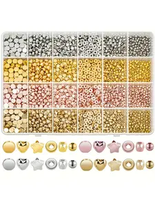 Mixed Color Beads Set, Bead Assortment, DIY Jewelry Making Supplies for Bracelet Necklace Earrings, Fashion Accessories for Women & Girls