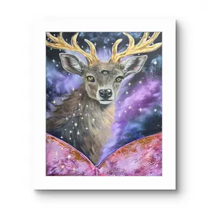Animarii Unzipped No.4: The Stag — The One Who Sees in All Directions · Fine Art Print