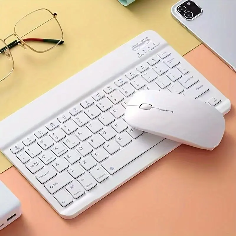 Wireless Keyboard Mouse Set, Portable Wireless Keyboard & Mouse, Silent Keyboard & Mouse Set for iPad, Tablet, Laptop, Rechargeable Wireless Keyboard, Office Computer Keyboard, Keyboard Mouse Combo, Keyboard And Mouse Wireless