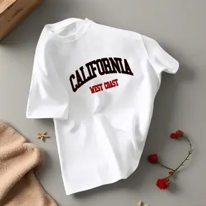 Graphic Tee Men'S "California West Coast" Graphic T-Shirt - Casual, Short Sleeve, Round Neck, Lightweight & Breathable, Perfect for Beach & Outdoor Activities, Beach Casual Wear |     Relaxed Fit Shirt |     Comfortable Fit Shirt-ZB