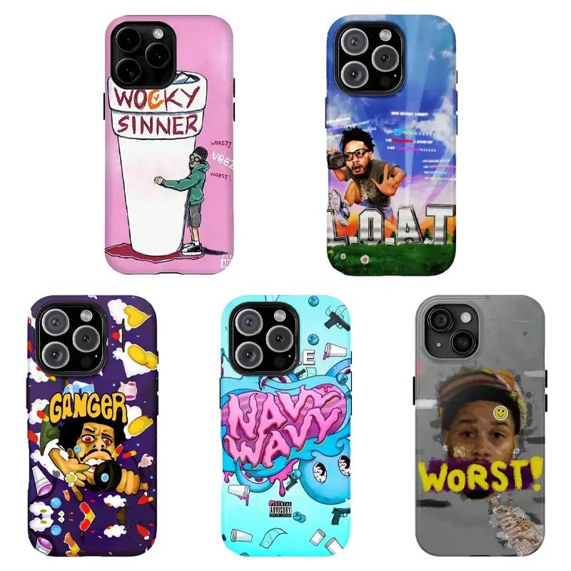 Hip-Hop veez3 Rapper Graffiti Phone Case Bundle,for iPhone 16 15 14 13 12 11 17Pro Max,for Samsung S25 S24 S23 S22 Ultra,Gifts For Fans, Phone Accessories Protection Cellphone phone case
