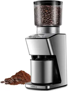 SHARDOR Conical Burr Coffee Grinder Electric, Espresso Coffee Bean Grinder with Precision Electronic Timer, Adjustable Burr Mill with 51 Precise Settings for Home Use, Stainless Steel Container