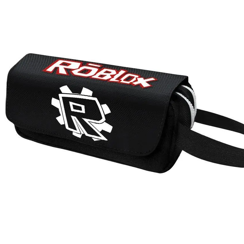 2026 New Virtual World Pencil Case ROBLOX Game Cartoon Anime Double-Layer Zipper Flip Cover Pencil Case Stationery Pencil Box