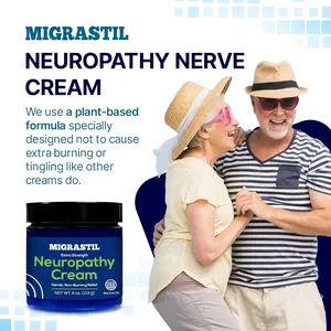 Migrastil Relief Cream, Moisturizing Body Care for Feet Legs Hands, Aloe Shea Butter Clove Gentle Soothing Lotion