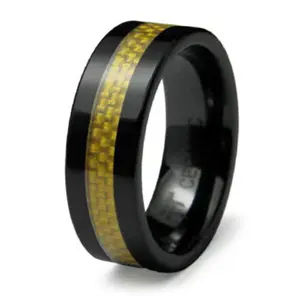 EWC R40002-100 Ceramic Ring with Carbon Fiber Inlay - Size 10