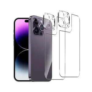Clear Phone Back Protective Film & Lens Protector, Full Coverage Phone Back Film, Phone Accessories Compatible with iPhone 15 16 Pro Max, Casing, Phone Screen Protector