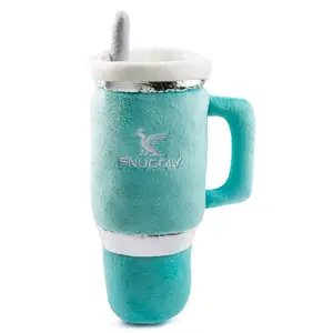 Snuggly Cup Pup/Dog Toy-Teal&Pink - Haute Diggity Dog