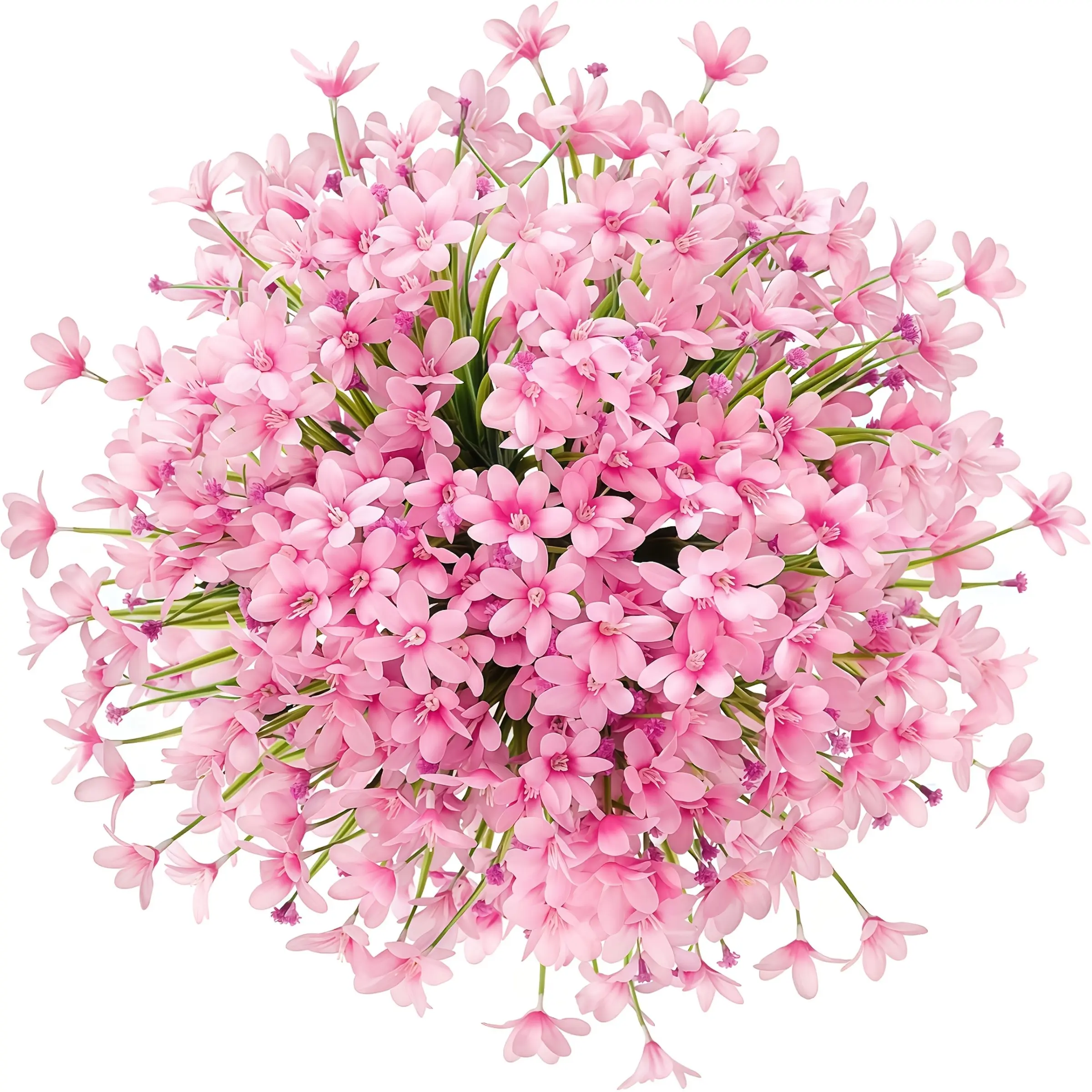 6 Pcs Grass Orchid Artificial Flowers, High Quality Plastic Faux Orchids, UV Resistant, Long Lasting, No Maintenance, Home Decor